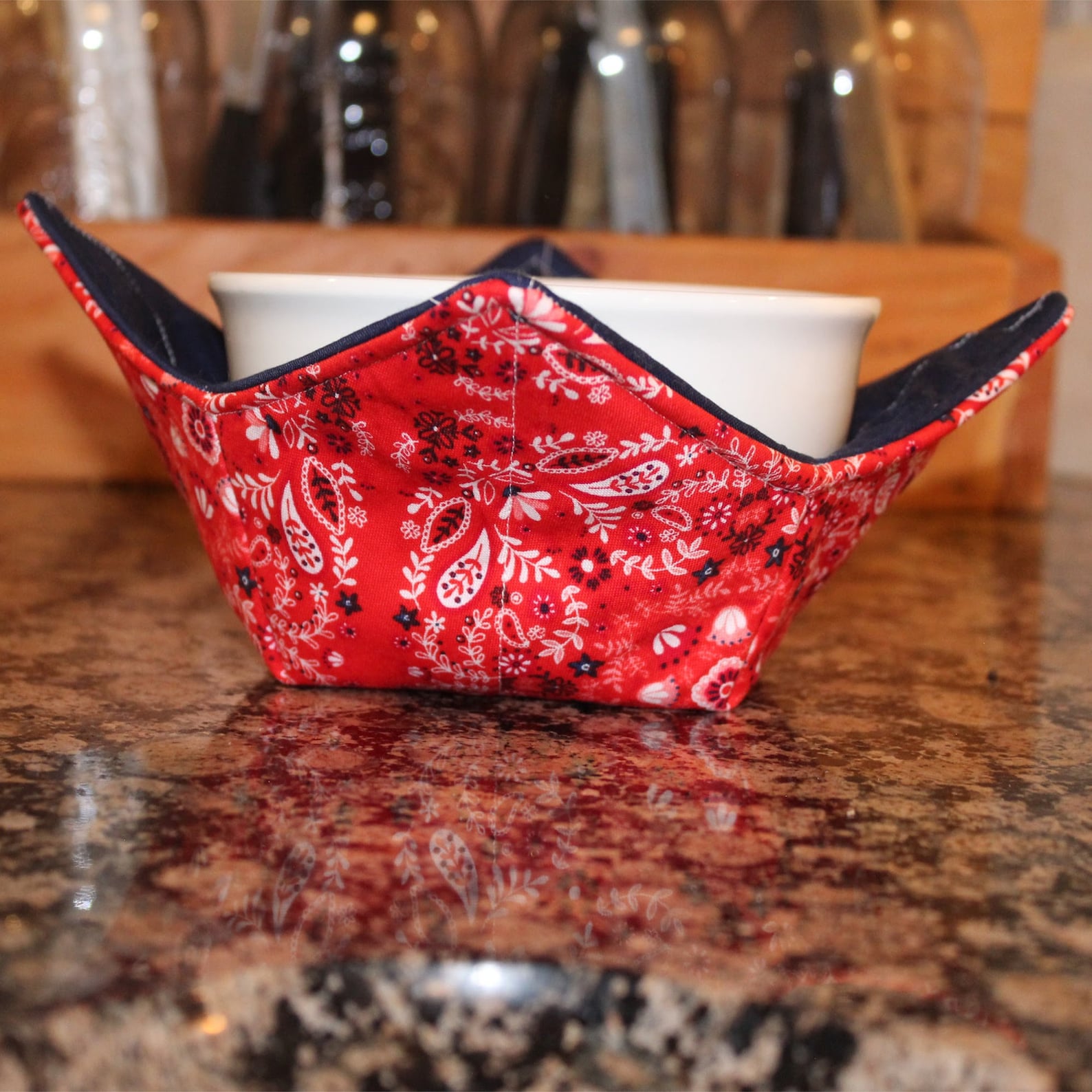 Bowl Cozy, Hot Pads, Bowl Holder, Cozies, Soup Bowl Cozy, Quilted, Gift