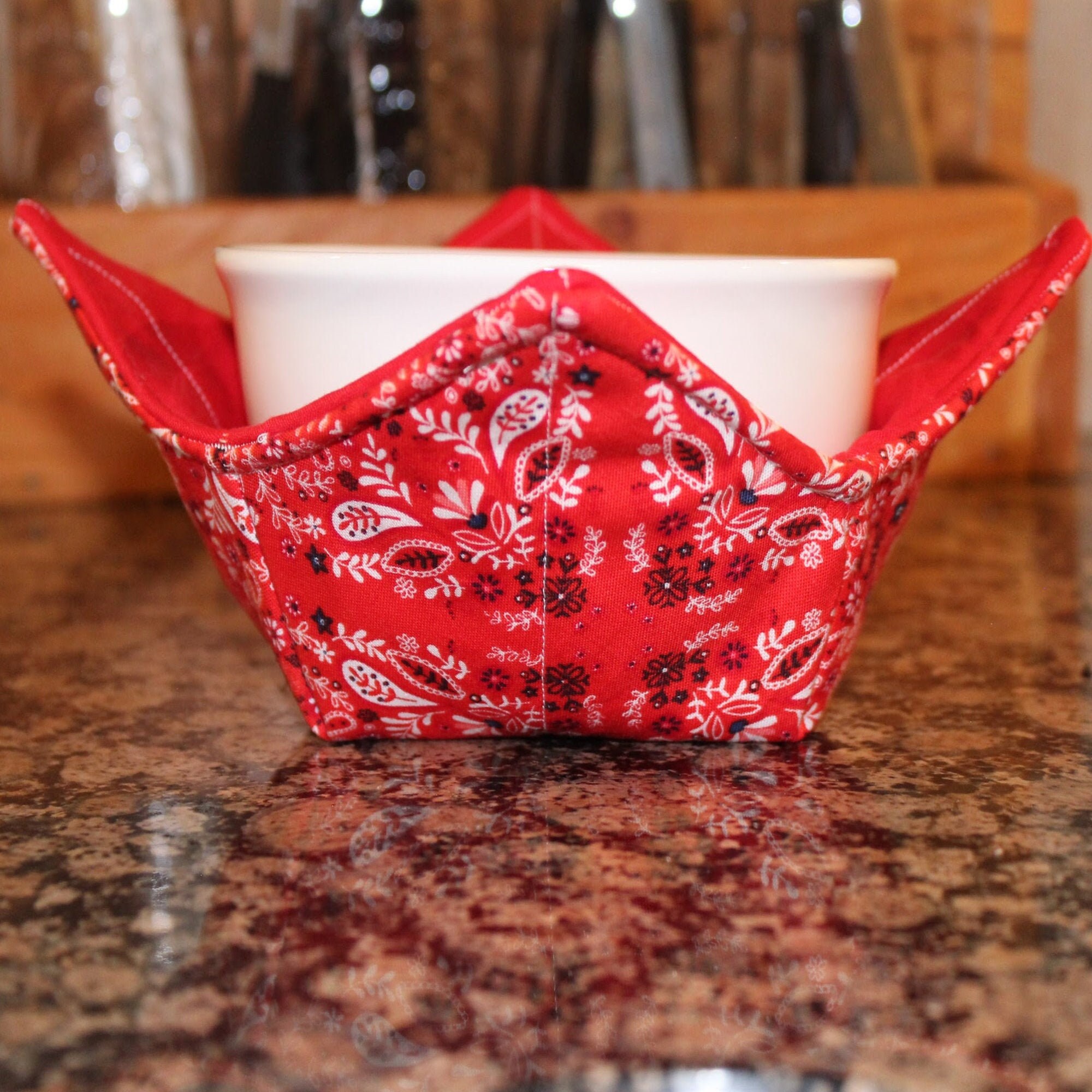 Bowl Cozy, Hot Pads, Bowl Holder, Cozies, Soup Bowl Cozy, Quilted, Gift