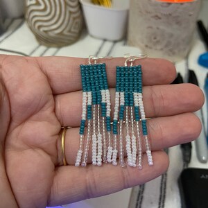 Blue Beaded Earrings | Miyuki Round Seed Bead Earrings