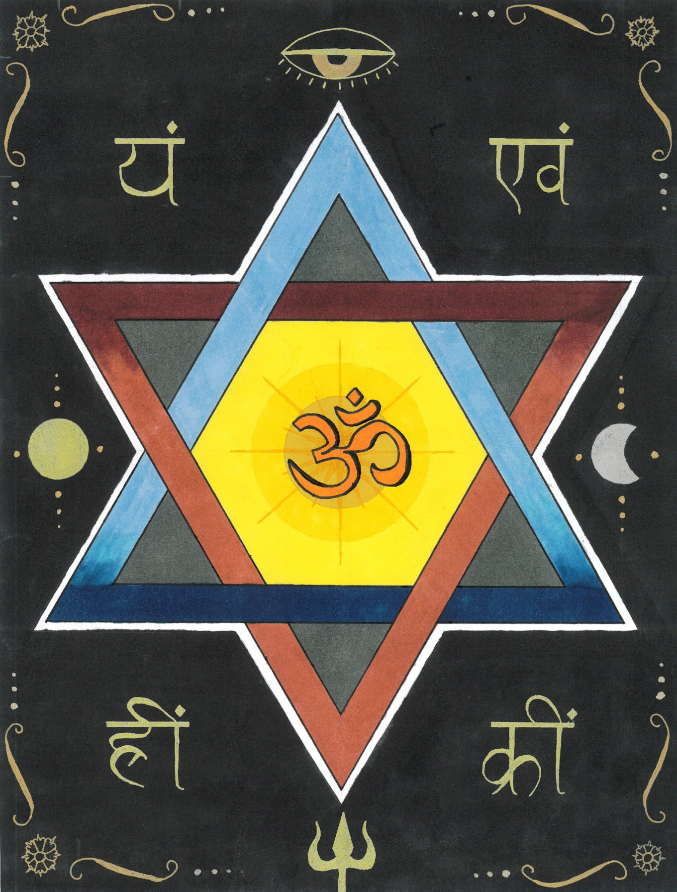 Shivshakti Power Mandala Print Etsy