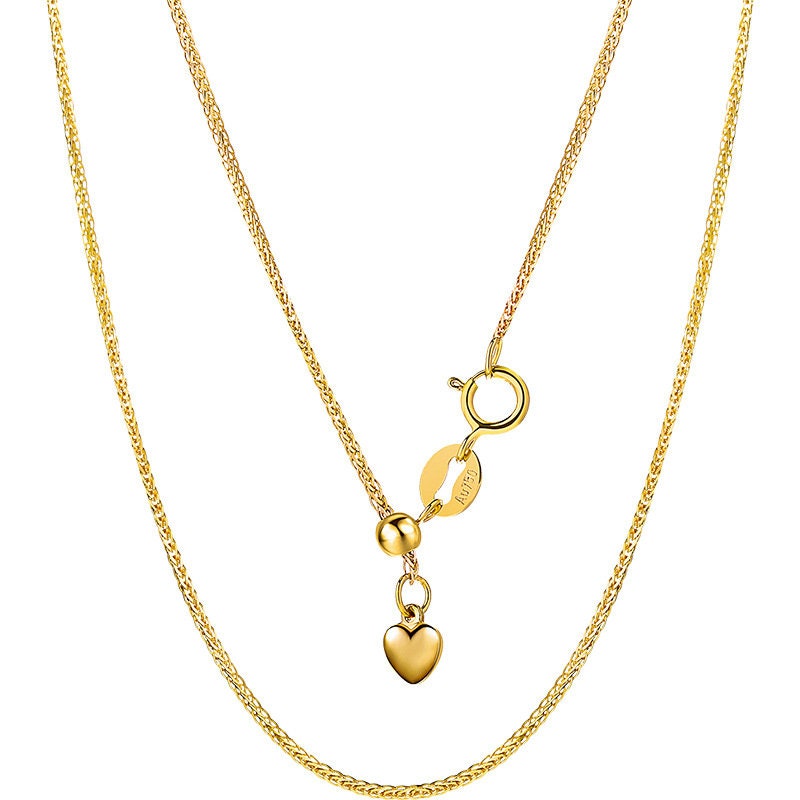 Customized 18K Solid Gold Fine Chain Long Adjustable Chain Etsy