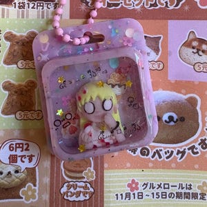 Met de hand gebeeldhouwde polymeerklei "What the Hell?" Character Handtas Sleutelhanger Charm