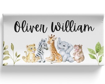 Safari CHANGING PAD COVER Safari Nursery Animal Baby Bedding Set Jungle Crib Sheet Boy Bedding Personalized Baby Shower Gift Car Seat Cover