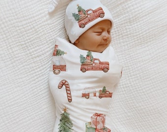 Christmas Swaddle Blanket Watercolor Christmas Hospital Photo Blanket Christmas Baby Outfit Christmas Baby Boy Coming Home Outfit Shower