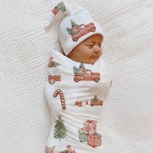 Christmas swaddle and hat sale