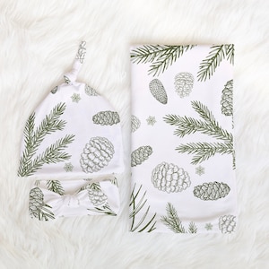 Winter  Swaddle Christmas Hospital Photo Blanket Christmas Baby Outfit Newborn Christmas Baby Boy Coming Home Outfit Christmas Shower Gift