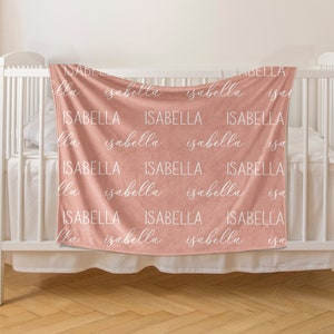 Best Baby Shower Gift For Expecting Parents PERSONALIZED Baby Blanket With Name For Girls Boys Newborn Fleece Blanket Kids Grandkids Present image 1