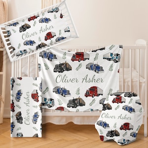 Semi Truck Crib Bedding Etsy