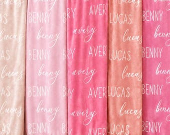 Best Baby Shower Gift For Expecting Parents PERSONALIZED Baby Blanket With Name For Girls Boys Newborn Fleece Blanket Kids Grandkids Present