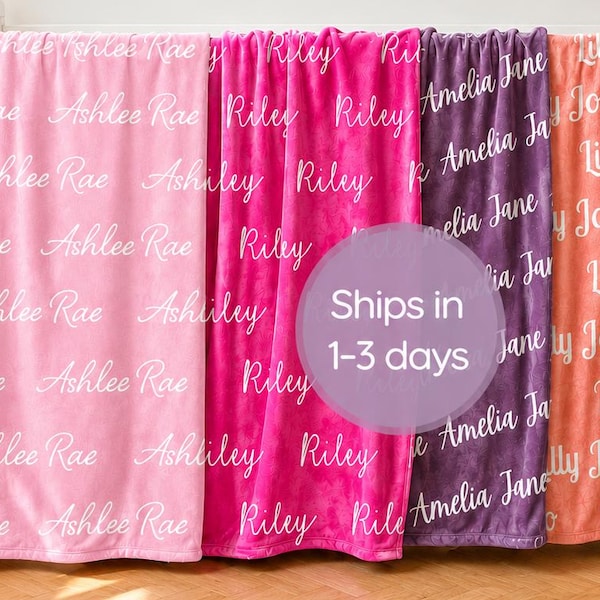 Personalized Custom Blanket, Baby Girl Blanket, Name Blanket, Kids Blanket, Girl Blanket Gift Personalized Gift, Custom Gift Baby Blanket