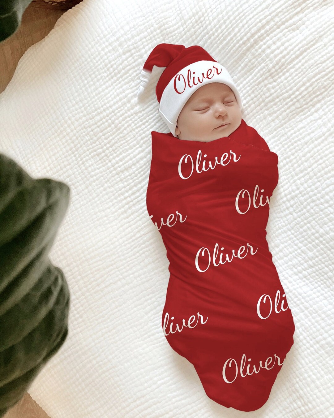 SANTA Christmas Swaddle, Christmas Hospital Photo Blanket Christmas
