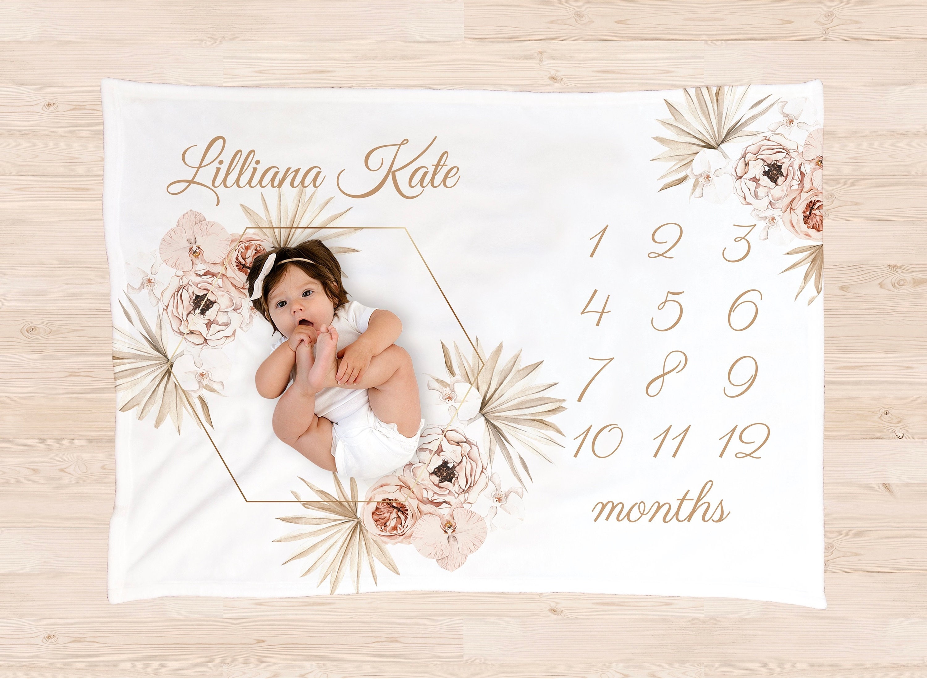 Baby month counter blanket sale