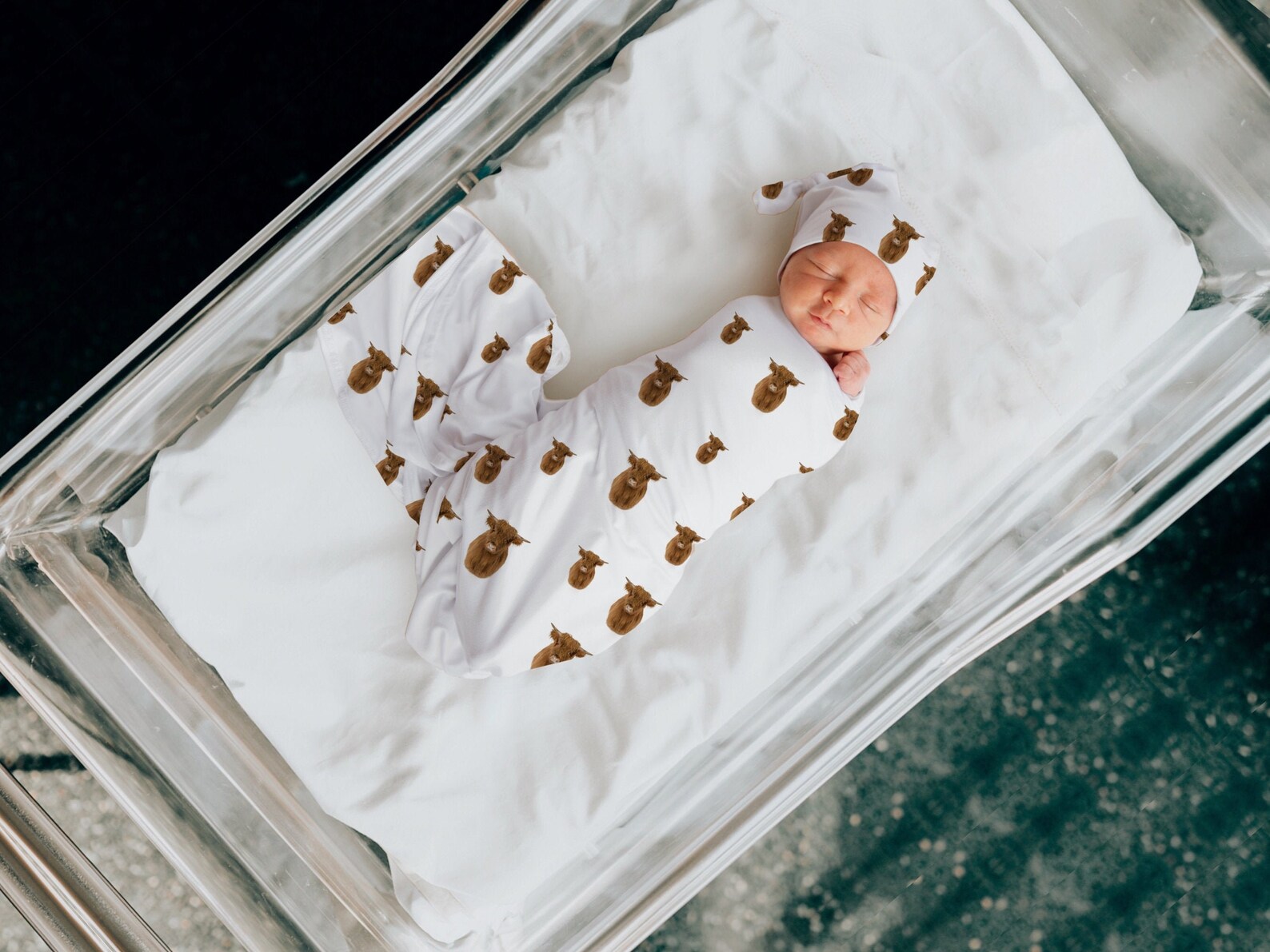 HIGHLAND COW Swaddle Blanket Swaddle Hat Set Headband Animal Etsy