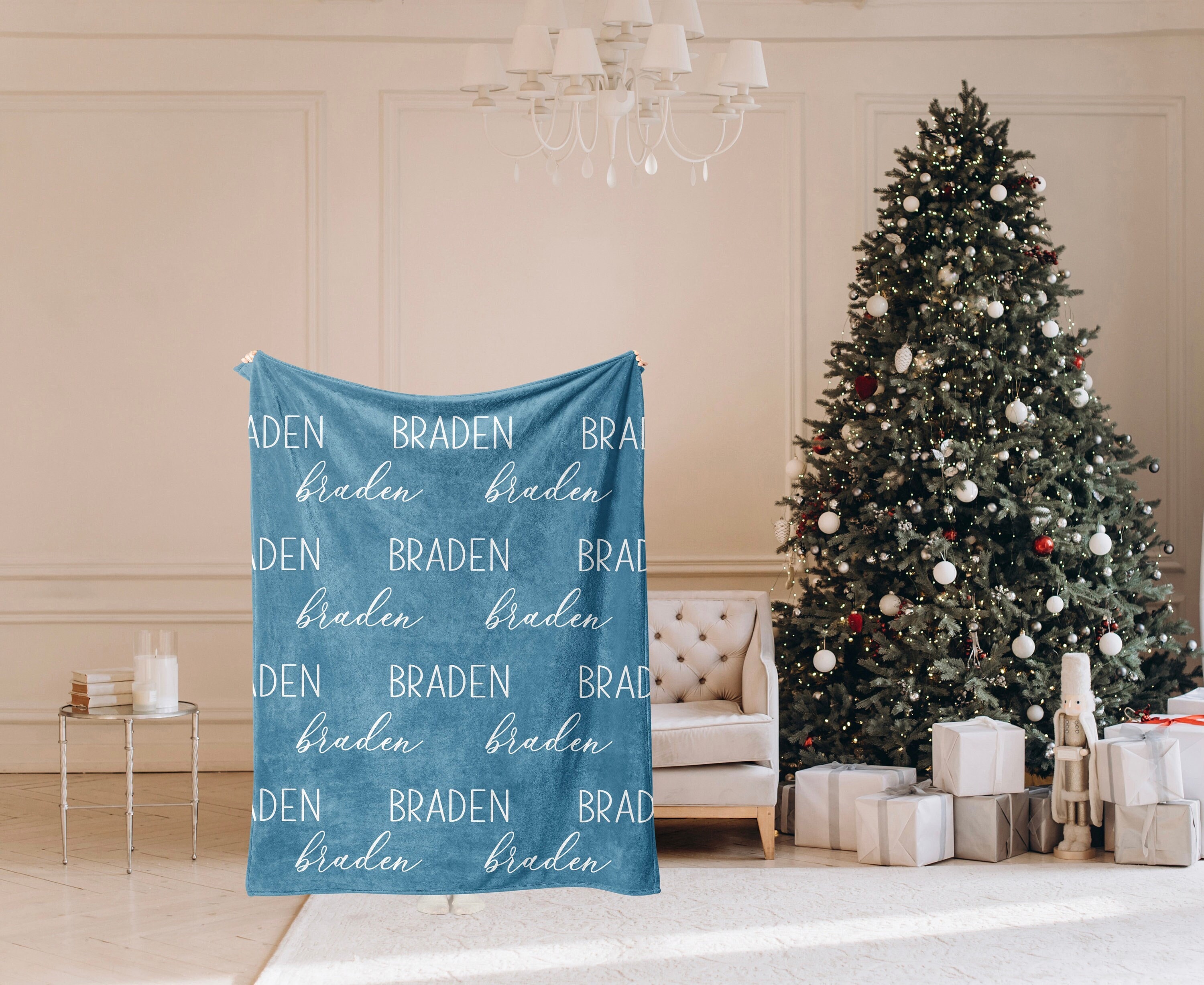 手編み　BOHO blanket ソーダブルー 手編み BOHO blanket ソーダブルー