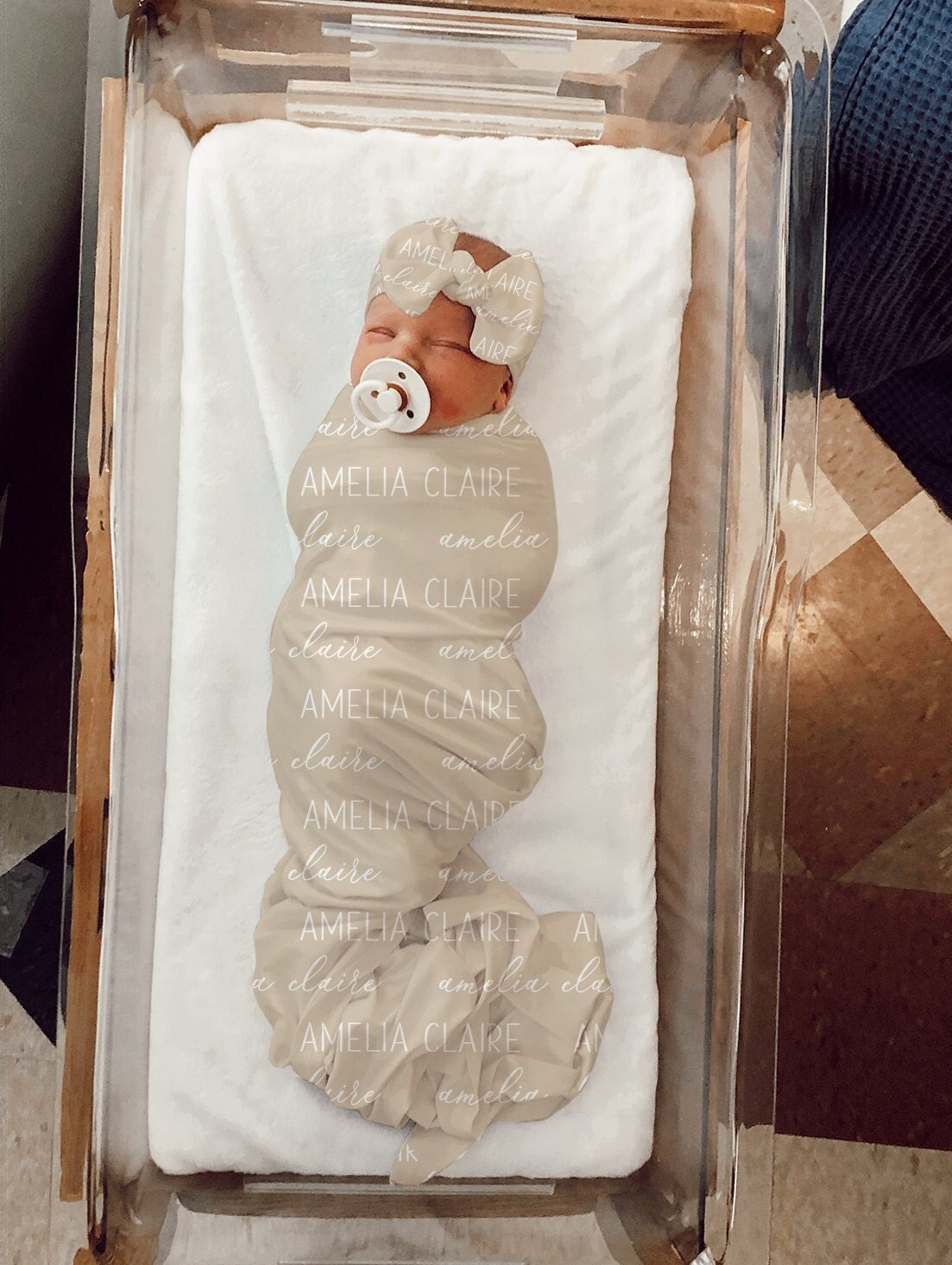 SALE! BABY NAME Swaddle - Baby Boy Swaddle Hat Headband Personalized Newborn Baby Girl Coming Home Outfit Hospital Photo Receiving Blanket