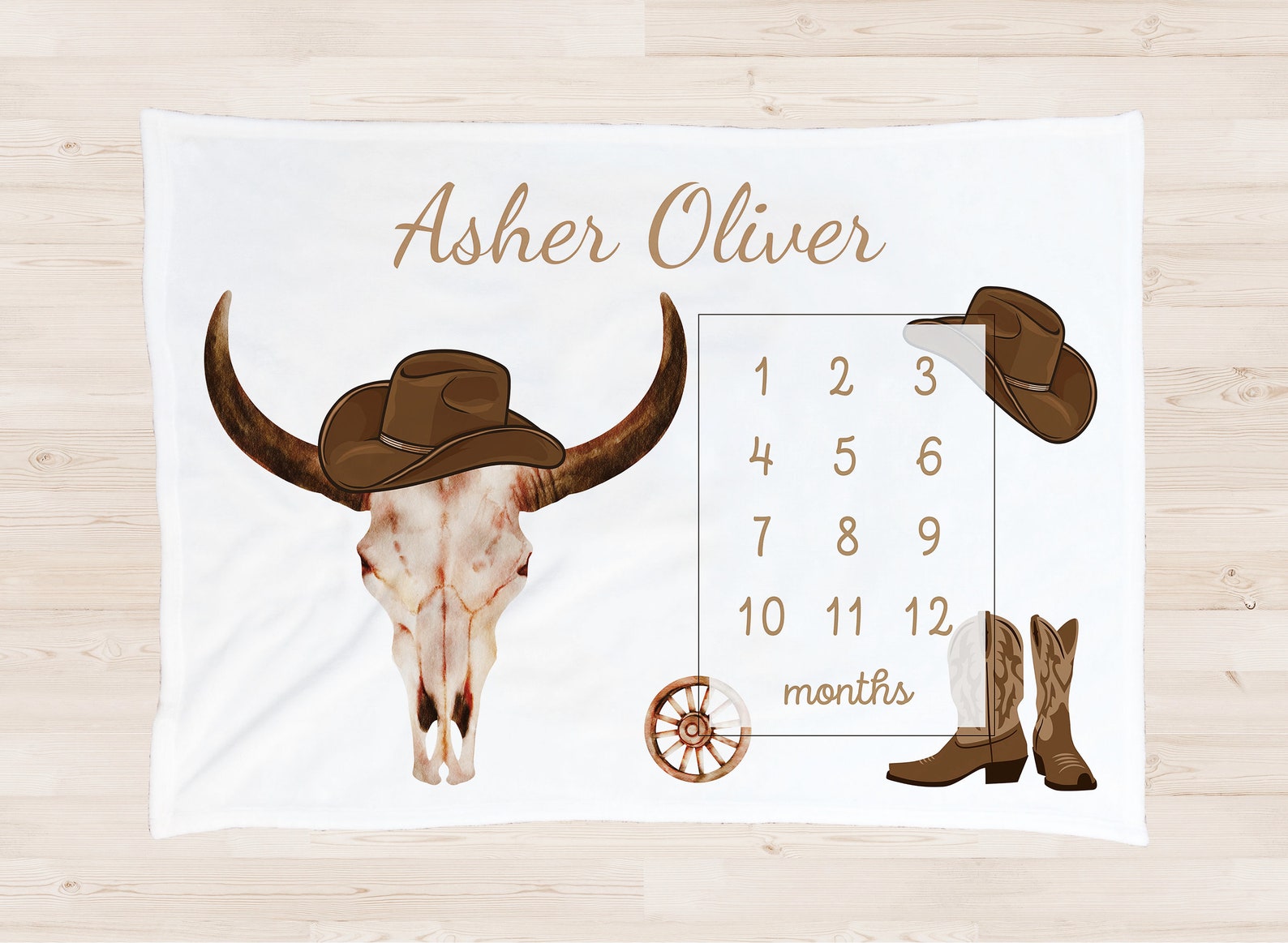 Baby Boy Cowboy Boot Blanket