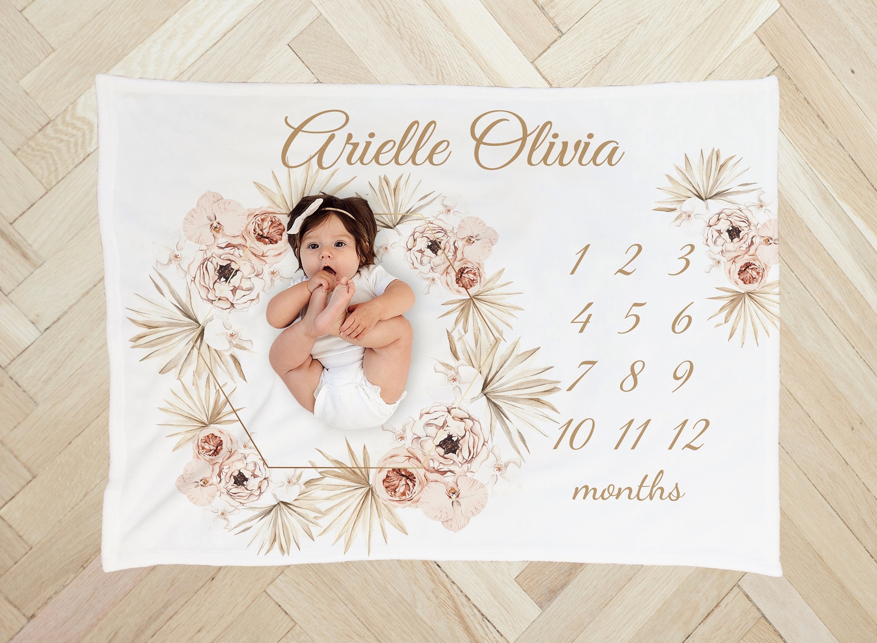 Baby Milestone Blanket Etsy Canada