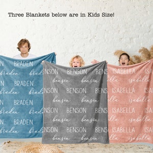 Best Baby Shower Gift For Expecting Parents PERSONALIZED Baby Blanket With Name For Girls Boys Newborn Fleece Blanket Kids Grandkids Present image 2
