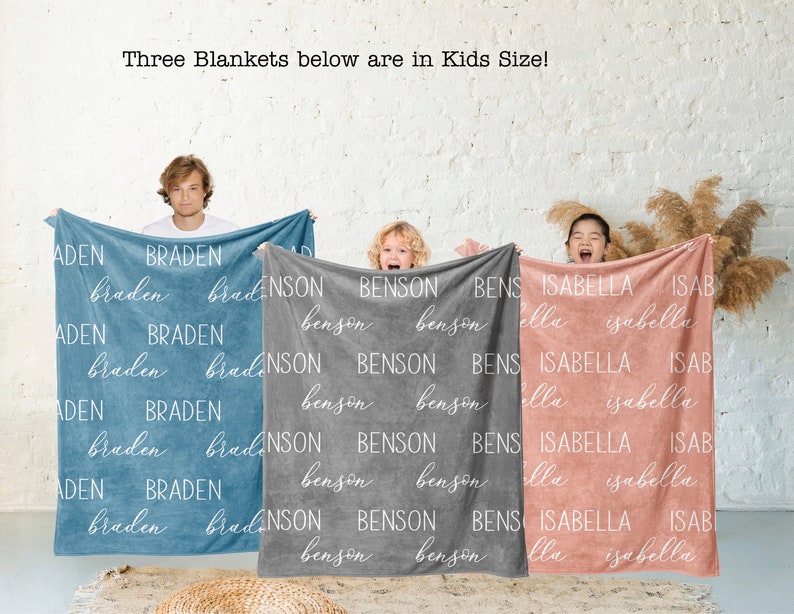 Best Baby Shower Gift For Expecting Parents PERSONALIZED Baby Blanket With Name For Girls Boys Newborn Fleece Blanket Kids Grandkids Present image 2