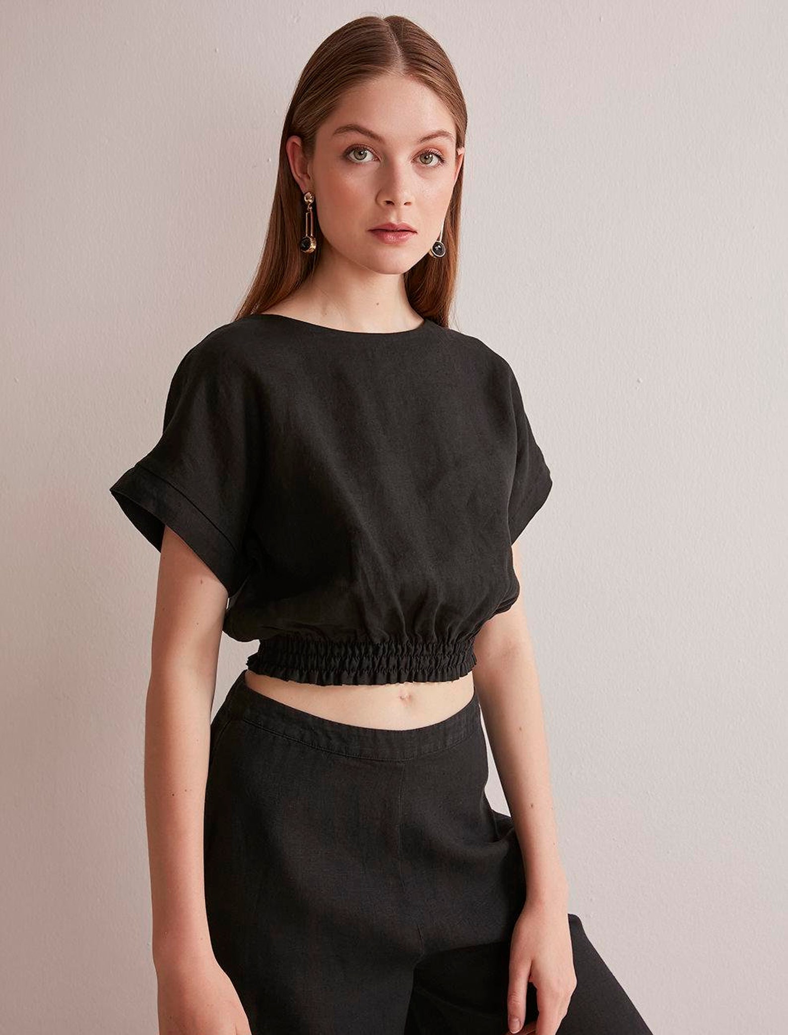 womens linen beach shirt