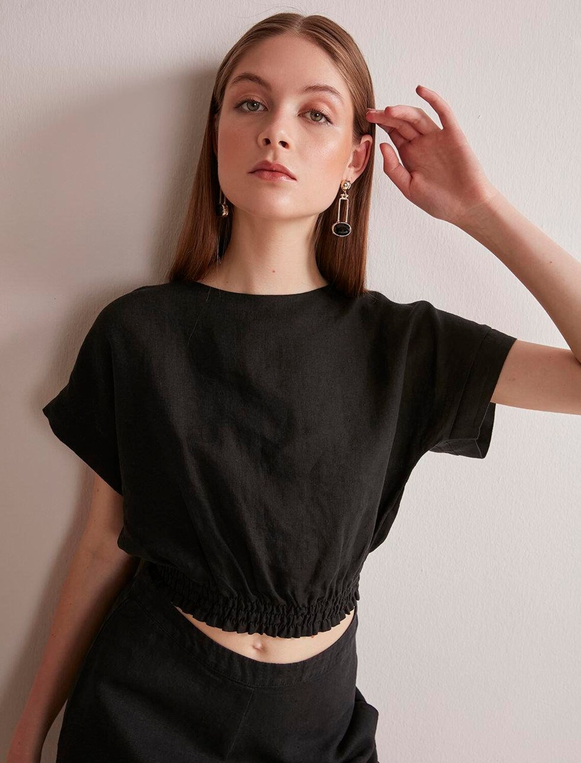 womens linen beach shirt