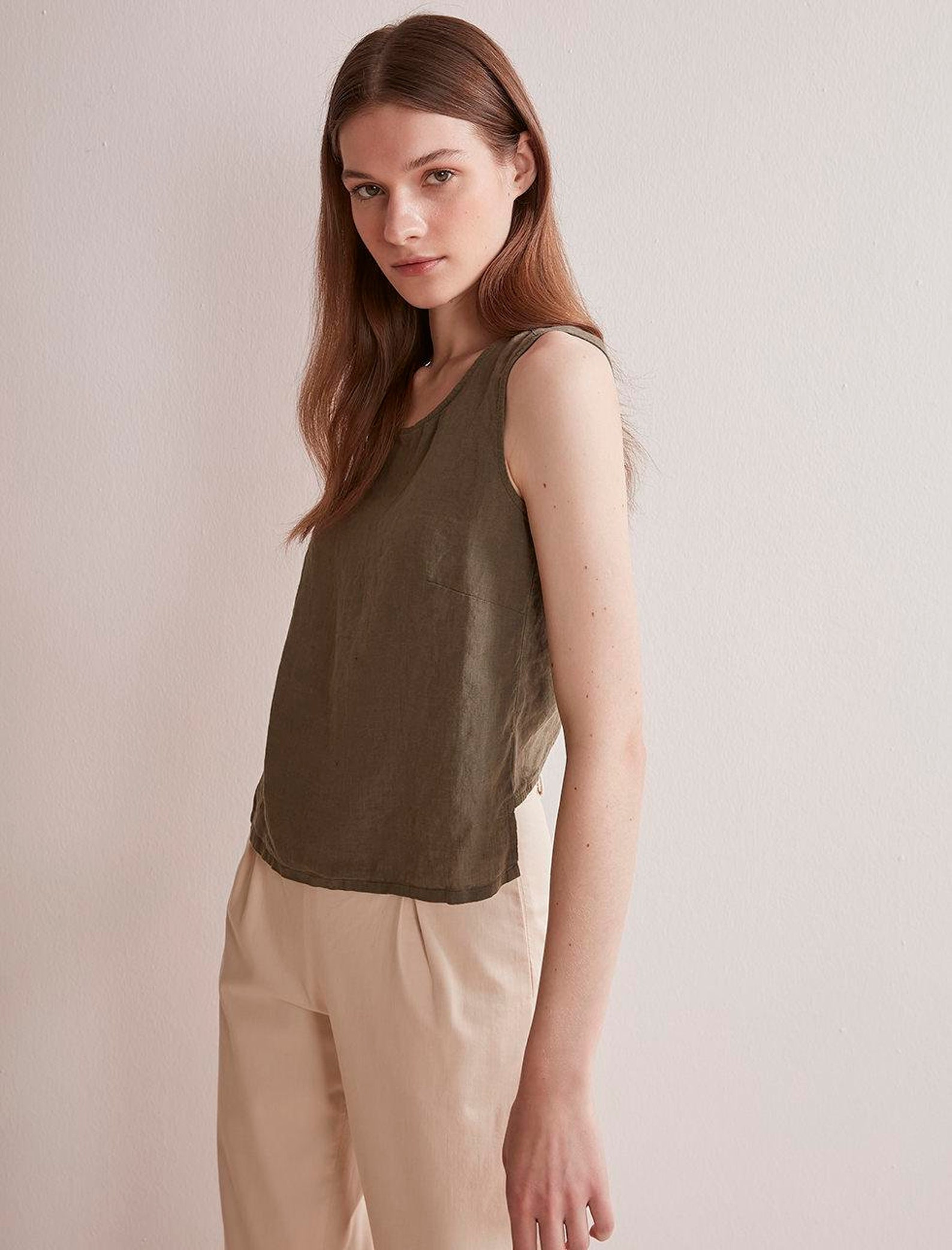 womens linen beach shirt