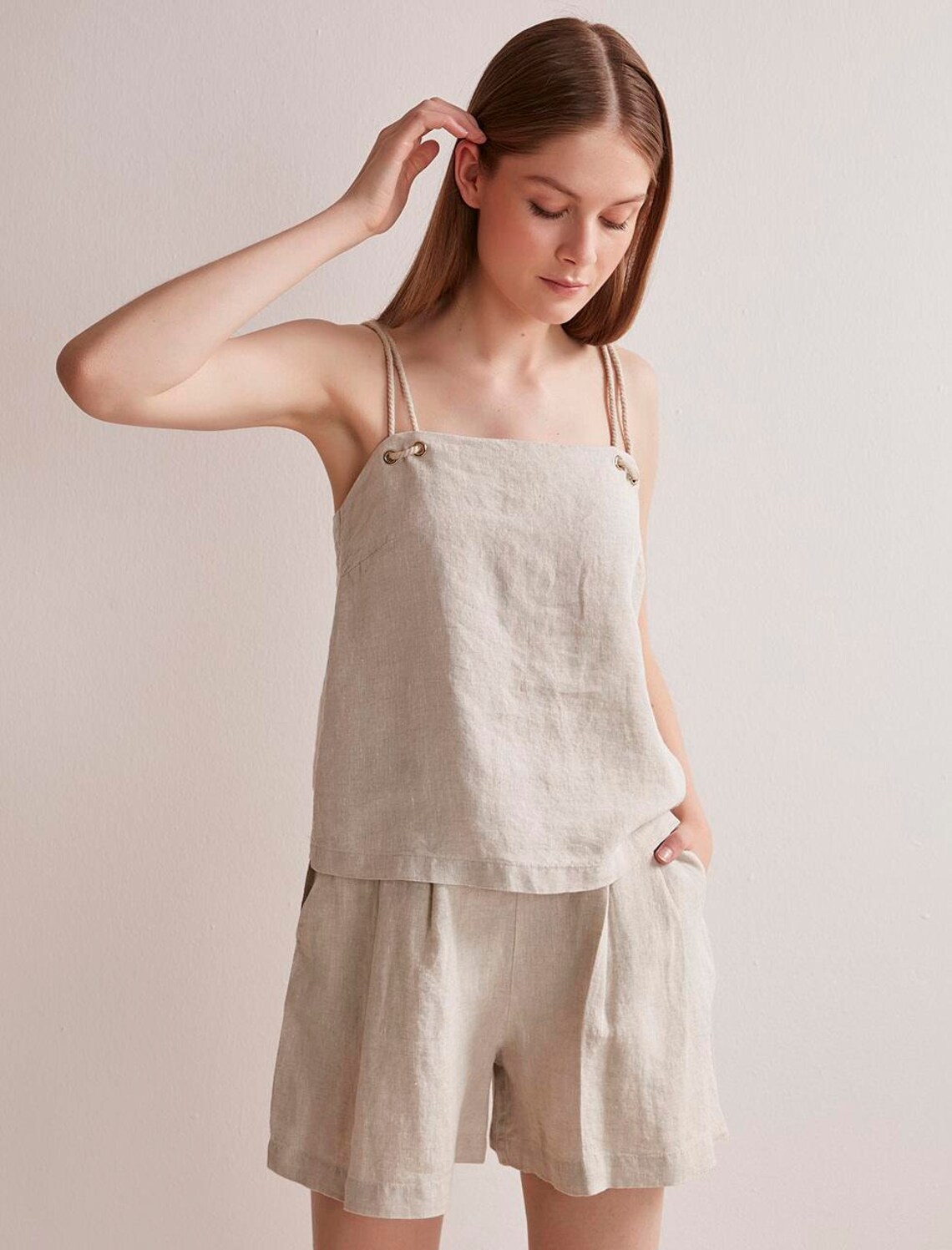 womens linen beach shirt