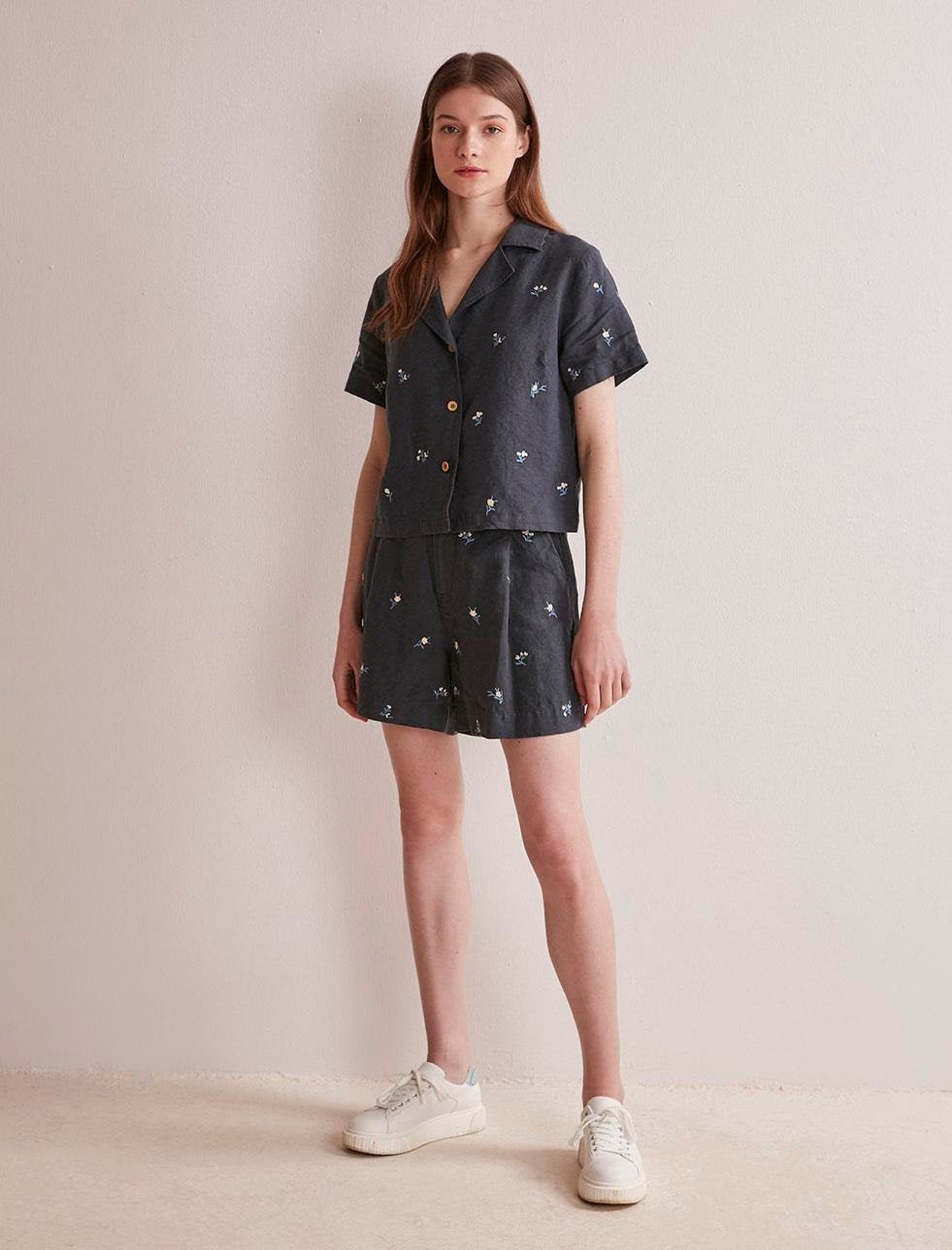 womens linen beach shirt