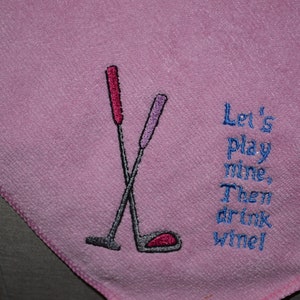 Ladies golf towel