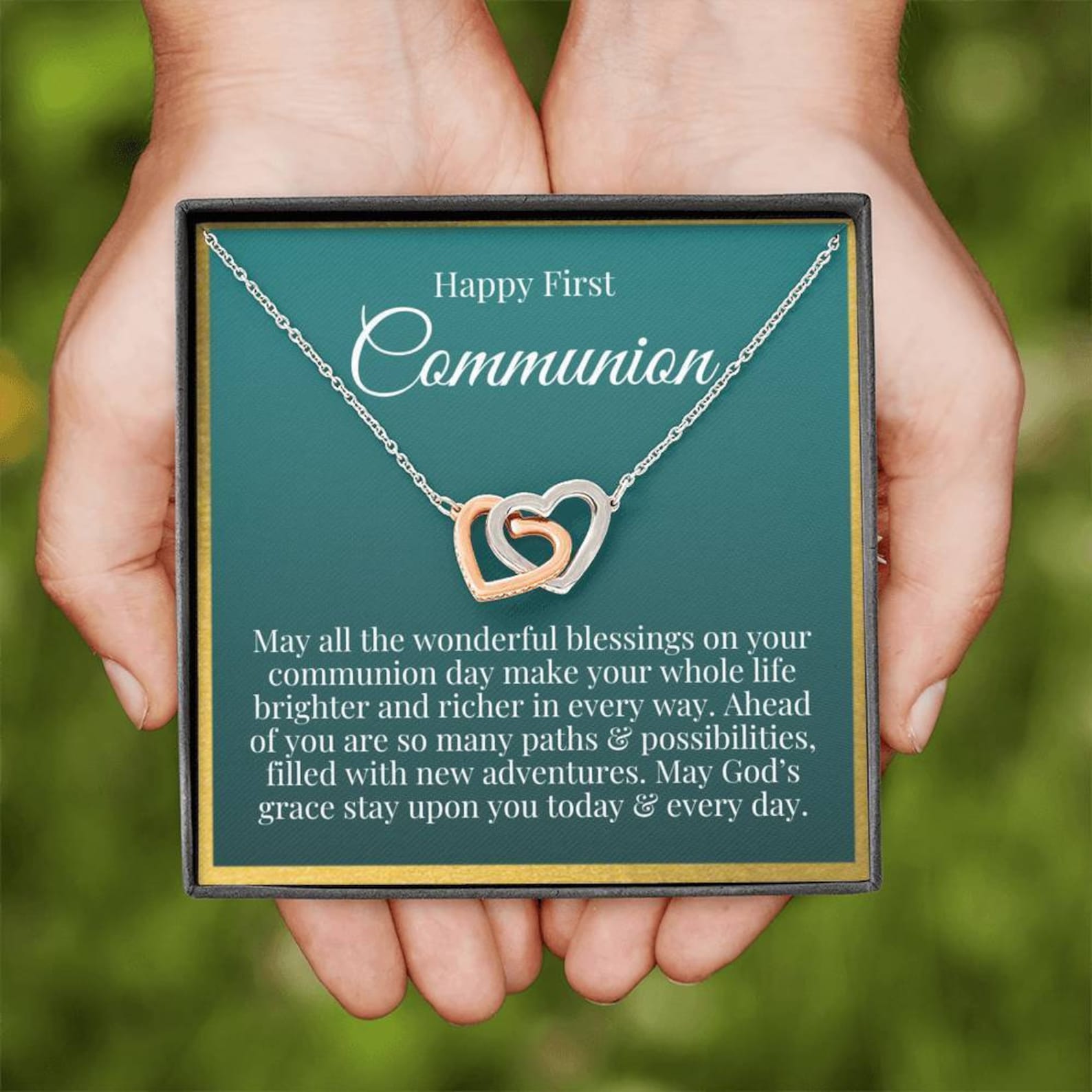 First Communion Gift Necklace For First Communion Gift First Etsy