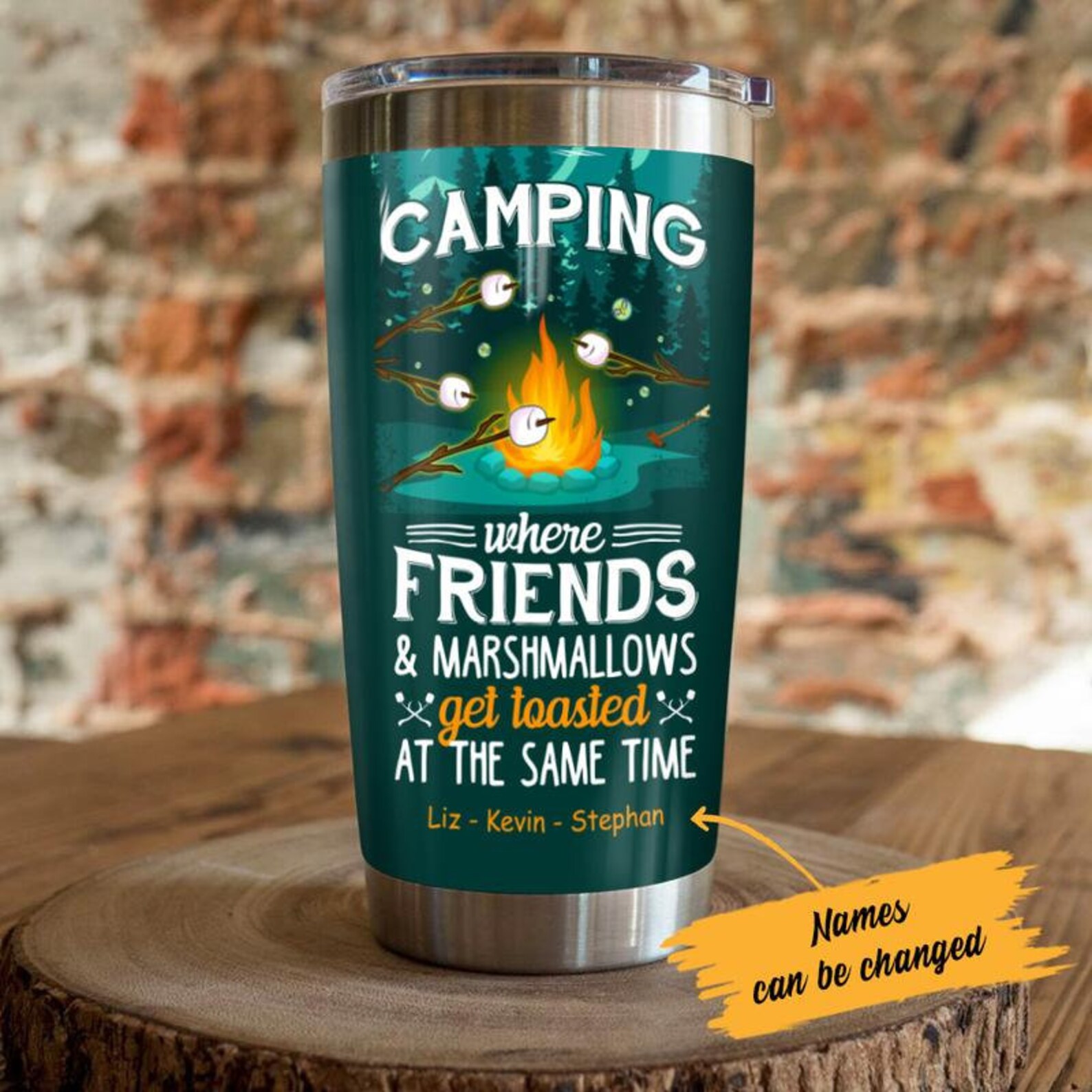 Personalized Camping Steel Tumbler JN211 87O53 Personalized Etsy