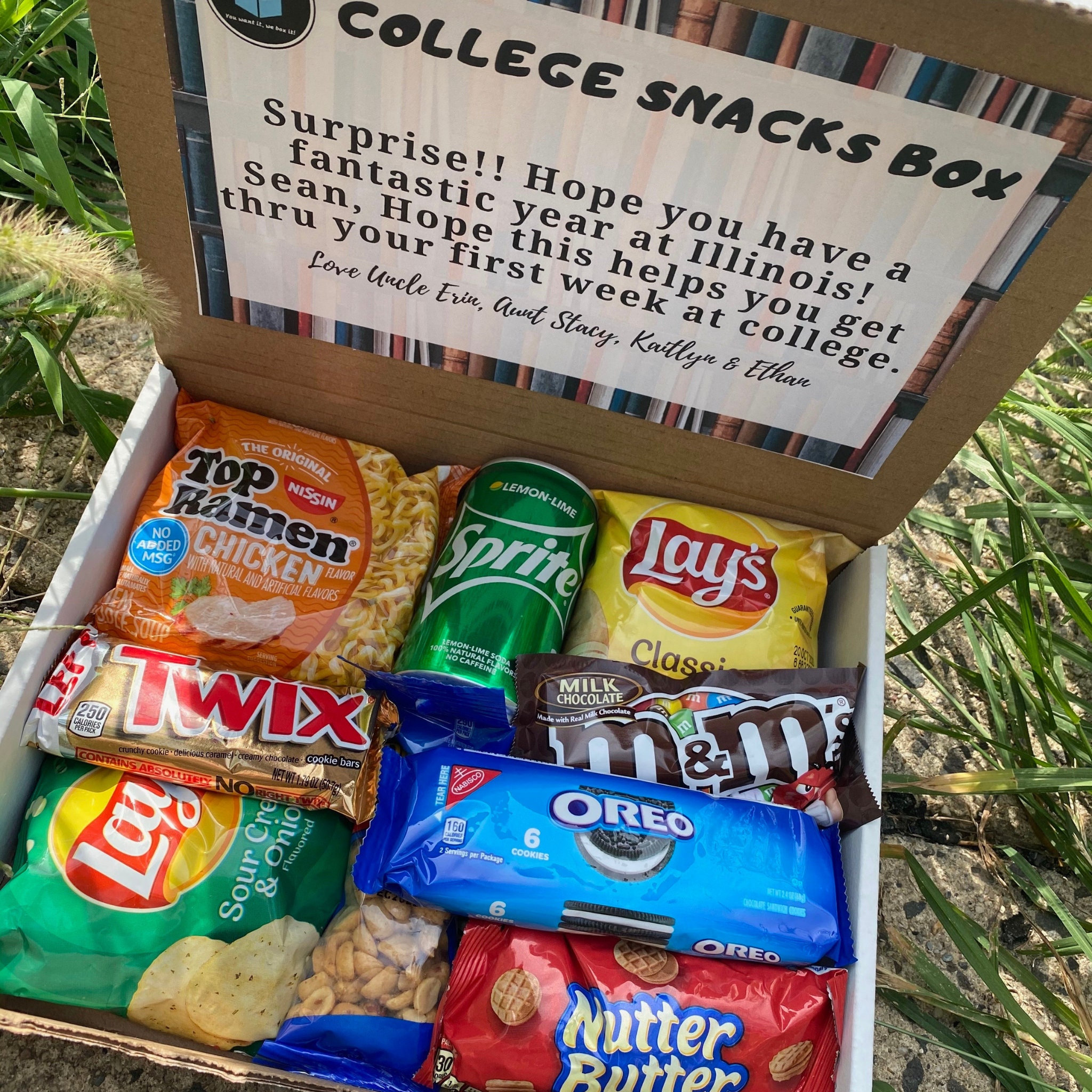 Customizable College Snack Box Etsy