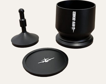 Blind shaker made of high quality aluminum | black | Dosing cup for coffee | Barista accessories