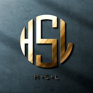 Logotipo de nome personalizado Monograma | Logotipo de iniciais | Design de tatuagem minimalista | Logotipo personalizado | Logotipo do Instagram do TikTok | Monograma de círculo | Logotipo de 3 letras