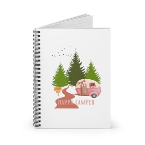 Happy Camper Retro - Spiral Notebook - Ruled Line