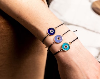 Evil Eye Bracelet-Protection Bracelet-Handmade Evil Eye Bracelet-Lucky Charm Bracelet-Bracelet For Women-Evil Eye Gift-Adjustable Bracelet