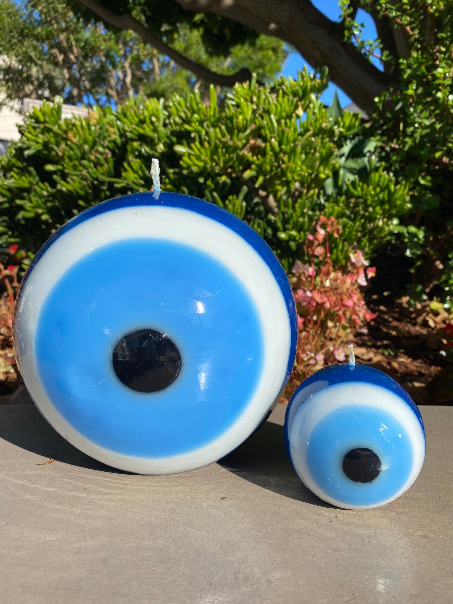 Evil Eyenazar Candle Evil Eye Candle Blue Evil Eye Decor Etsy