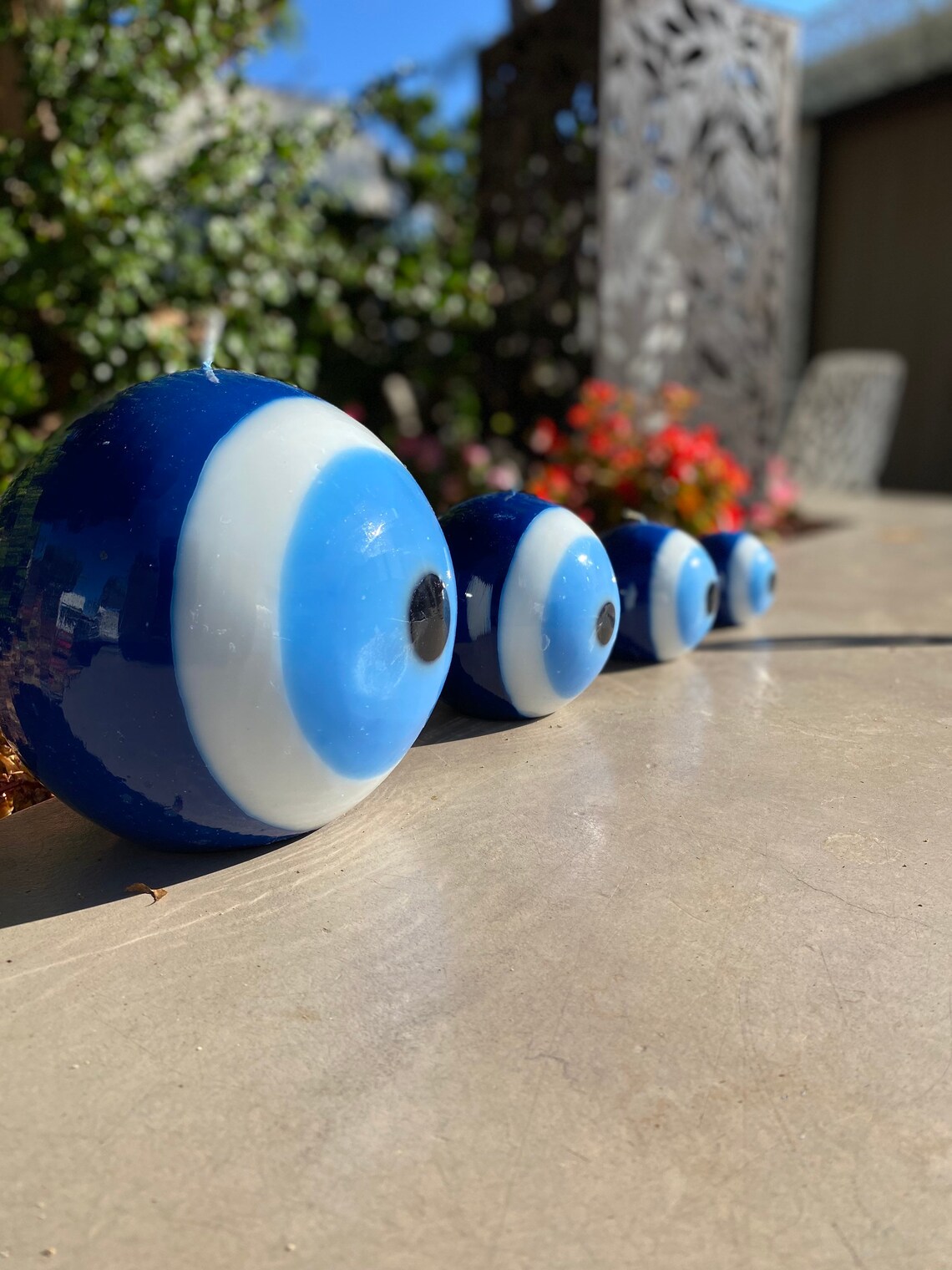 Evil Eyenazar Candle Evil Eye Candle Blue Evil Eye Decor Etsy