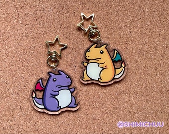 Charizard Acrylic Keychain (regular front and shiny back)