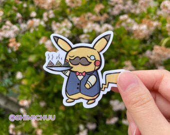 Butler Pikapoo (Pikachu) Sticker Glossy