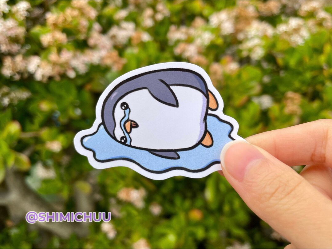 Crying Linux Penguin Sad Crying Penguin Sticker Matte - Etsy