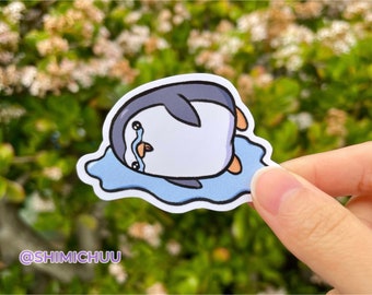 Crying Penguin Sticker Matte