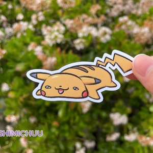 Adesivo Pikachu Sonolento Fosco