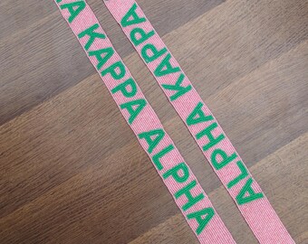 Beaded game day bag straps, college purse straps, Stadium bag straps, Customised beaded clear bag straps, Beaded accessories, Gift for her