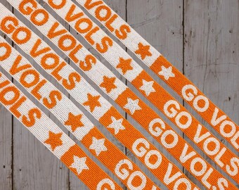 Beaded game day bag straps, college purse straps, Stadium bag straps, Customised beaded clear bag straps, Beaded accessories, Gift for her