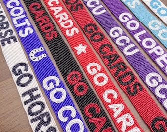 Beaded purse straps| Game day purse straps | Beaded stadium accessories| Customised Handmade beaded strap | Gift for her