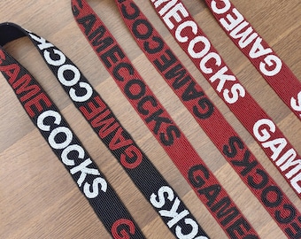 Beaded game day bag straps, college purse straps, Stadium bag straps, Customised beaded clear bag straps, Beaded accessories, Gift for her