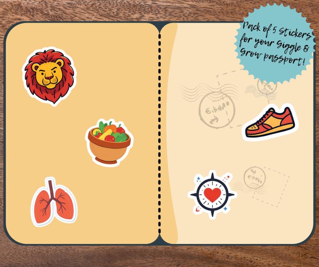 Sticker Kid Growing Giggle & Grow Sticker Bundle | Passport Stickers | Workbook Kiss Cut ...