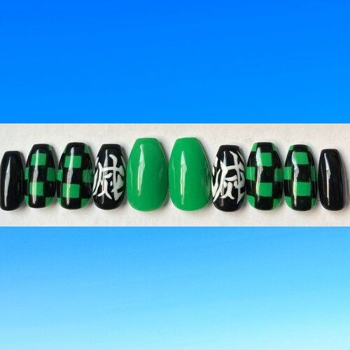 Tengen Uzui Nail Art Demon Slayer Press on Nails Inspired - Etsy