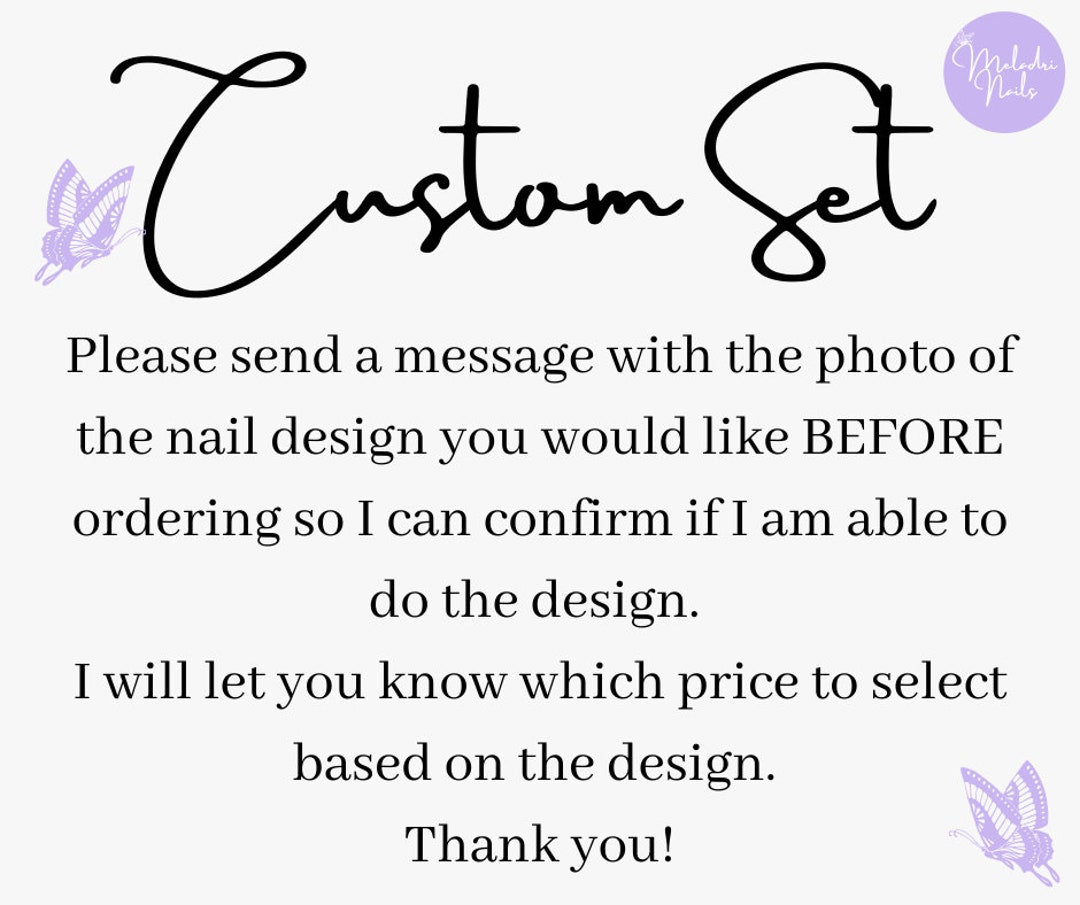 Custom Nail Set Custom Nail Set - Etsy